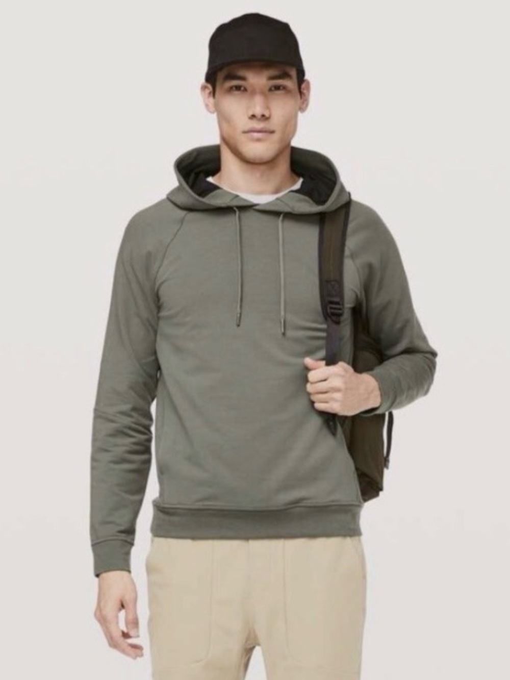Lululemon City Sweat Pullover Hoodie French Terry olive size small GUC